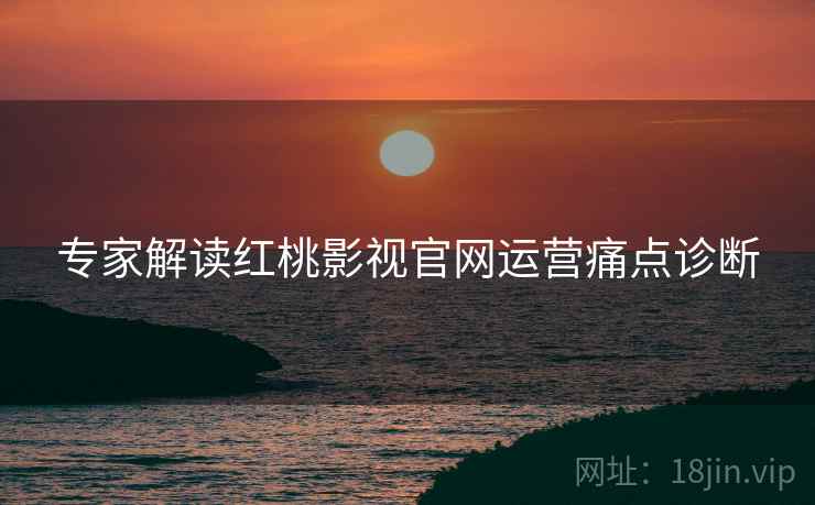 专家解读红桃影视官网运营痛点诊断