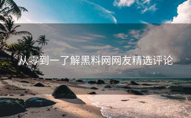 从零到一了解黑料网网友精选评论