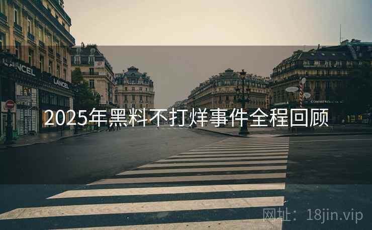2025年黑料不打烊事件全程回顾