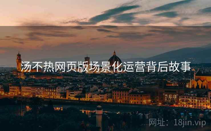 汤不热网页版场景化运营背后故事
